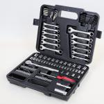 121 Piece Mechanic Tool Set, 1/4 & 3/8 Inch Drive Metric & Standard Socket Wrench Kit, for General, Home, Car, Mechanics, Automotive Repair Tool Kit and as A Gift