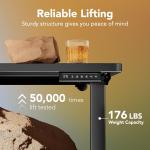 HUANUO 32" Small Electric Standing Desk justable Height, 4 Memory Height Settings, Sit Stand Up Desk for Home Office & Computer Workstation, Black