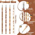 Xqumoi Capybara Pencils with Eraser - Cute Capybara #2 HB Pencils, School Classroom Student Rewards Back to School Office Supply Animal Print Goodie Bag Fillers Stuffers Birthday Party Favors