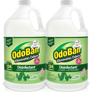 OdoBan Disinfectant Concentrate and Odor Eliminator, Me in the USA, Original Eucalyptus Scent, 134 Ounce 2-Pack