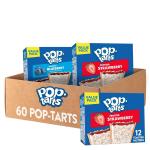 Pop-Tarts Toaster Pastries, Breakfast Foods, Kids Snacks, Value Pack, Variety Pack (60 Pop-Tarts)
