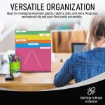 Black File Folders, 1/3-Cut Tabs, Letter Size, 12-Pack – Durable Office Filing Folders for Documents, Papers, and Organization