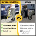 2 Pack Heavy Duty Rubber Wheel Chock with Handle, Sturdy Solid Anti Slip Wheel Stopper for All Weather Use -Trucks, RV, Travel Trailer, Pop Up Camper Accessory, 2 Pcs