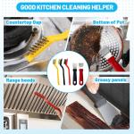 16Pcs Crevice Cleaning Brush Set, Hard Bristle Scrub Brushes Tools for Deep Cleaning Gap,Window Groove Cleaning Brush for Sliding Door, Sill, Tile Lines, Shutter, Corner, Sink, Teapot, Bottle (16 Pcs)