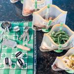 Ruibo Baggy Rack Holder For Food Prep/Ziplock Bag, Meal Planning/Plastic Freezer Bag Holders Stand, Green, Pack of 4 - 4 Pcs