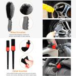 10PCS Car Wash Kit, Auto Cleaning Tool Set with Brushes, Microfiber Mitts & Towels, Vehicle Interior Exterior Detailing Supplies Kit for SUV Truck, Universal Car Accessories