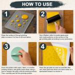 DINGSEN Gel Printing Plate Kit, Complete Printmaking Set with 5” X7” Gel Plate, Brayer, Watercolor Paints, A5 Printmaking Paper, and Essential Tools for Mixed Media Art, Monoprinting, Card Making