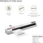 Epson RapidReceipt RR-60 Mobile Color Receipt & Document Scanner with ScanSmart AI PRO Receipt Management & PDF Software for PC & Mac