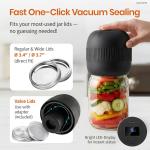 Electric Mason Jar Vacuum Sealer Kit for Wide & Regular Mouth Jar - One-Click LED Sealer, Vacuum Sealer With Lids, Portable Sealer, Canning For Food Storage
