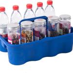 Matthew Large Plastic Tote Tool & Deluxe Supply Cleaning Cdy with Handle Portable Shower Basket Storage Cdy for Cleaning Products Organizer,Take-Out Coffee/Soft Drink,Bath Multi Use - Blue