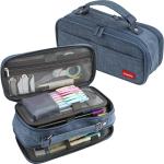 Pencil Case, Large Capacity Pencil Case Organizer; Double Zipper Storage Bag; Big Pencil Pouch for College School Office Teen Girl Boy Men Women ult