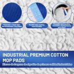 36" Commercial Dust Mop: Dry Dust Broom for Hardwood Floors Cleaning - 2 Reausable Mop Ps 59" Long Handle Heavy Duty Frame - Professional Cleaning Supplies for Hotel Warehouse School Janitor