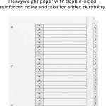 Avery Extra-Wide Dividers for 3 Ring Binders, 26 Tabs per Set, Customizable Table of Contents, Multicolor Tabs, Works Great with Sheet Protectors (11166)