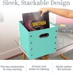 Snap-N-Store Vinyl Record Storage Box - 12" - 1 Pack- Crate Holds up to 75 Vinyl Albums - Mint