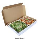 AmerCareRoyal Full Pan Corrugated Catering Box - Secure Stackable Food Delivery Container, Bakery Cardboard Food Storage Boxes, 21” x 13” x 3”, White, Case of 50