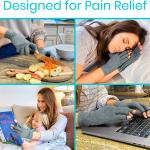 Vive Arthritis Gloves - Men, Women Rheumatoid Compression Hand Glove for Osteoarthritis- Arthritic Joint Pain Relief - Carpal Tunnel Wrist Support - Open Finger, Fingerless Thumb for Computer Typing