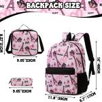 Kids Backpacks for Girls Backpack with Lunch Box Backpack for School Teens Girls with Pencil Case Kids Bookbag Age 8-12 for Elementary Middle School Students