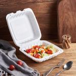 8X8 1Compartment 50Pack Plastic Clamshell Take Out Food Containers, Heavy Duty To-go Disposable Lunch Box Restaurant Meal Prep Packaging Catering Hinged Container (Formerly FULING)