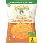 Annie's Organic Cheddar Cheesy Smiles, Baked Corn Puffs, Gluten Free, 4 oz