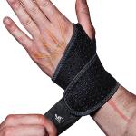 HiRui 2 Pack Wrist Compression Strap and Wrist Brace Sport Wrist Support for Fitness, Weightlifting, Tendonitis, Carpal Tunnel Arthritis, Pain Relief-Wear Anywhere-justable (Black)