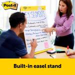 Post-it Super Sticky Tabletop Easel P, Great for Virtual Teachers and Students, 20 x 23 Inches, 20 Sheets/P, 1 P (563R), Portable White Premium Self Stick Flip Chart Paper, Built-in Easel Stand