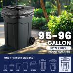 Plasticplace 32 Gallon Trash Bags Garbage Can Liners for Toter, Heavy Duty Contractor Black Garbage Bags, Leak-Proof, Tear-Resistant Can Liners, 44” x 54”, 50 Count Trashbags Yard Waste 1.5 Mil