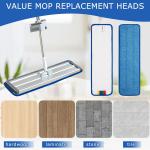 12 Pack Replacement Microfiber P - Thick - Universal Commercial 17-18 Inch Mop He- Heavy Duty - Wet & Dry Commercial Cleaning Refills Reusable Mop Refills Fit for Most Microfiber Flat Mop System