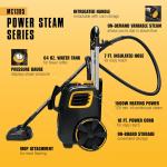 McCulloch MC1385 Deluxe Canister Steam Cleaner, 2-Hour Runtime, Chemical-Free, 23 Accessories: Mop He, Brushes & More - Built for Home, Tile, Carpet, Furniture, & Personal Car Detailing