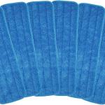 Microfiber Mop P 18" Inch for Wet Dry Mops Floor Cleaning Ps Reusable Compatible with Bona Floor Care System (6 Pack)