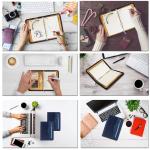 Lemical Zipper Leather Journal Refillable Binder Notebook 160 Pages Portfolio Pfolio with Calculator & Card Slot & Pen Holder Notep Business Travel Diary Office School Supplies (Blue)