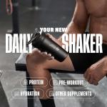 BlenderBottle Stra Shaker Cup Insulated Stainless Steel Water Bottle with Wire Whisk, 24-Ounce, Plum