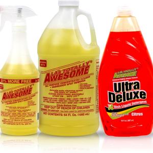 La's Totally Awesome All-Purpose Cleaner Combo Pack (24oz + 64oz) + Bonus Citrus Dish Soap 30oz - Multipurpose Home Cleaner & Degreaser with Dishwashing Liquid