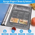 50 Pack Sheet Protectors for 3 Ring Binder - Clear Page Protectors & Plastic Sleeves for Paper 8.5x11 Inch, Binder Sleeves and Paper Protector Sheet for Document, Letter Size, Top Loing