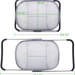 Tiawudi 6-Quart Large Over The Sink Colander, Heavy Duty 40% Thicker 18/8 Stainless Steel Fine Mesh Strainer Basket with Expandable Rubber Grip Handles - Strain, Drain, Rinse Fruits, Vegetables