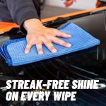 Chemical Guys Waffle Weave Glass and Window Microfiber Towel Blue 2 Pack (24" x 16") - Streak-Free Towel for Glass, Mirrors, and Windows (MIC70802)