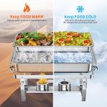 Chafing Dishes for Buffet Set – Chafers for Catering & Buffet Warmers with Lids | Serving Food Warmer & Chafers Servers Sets