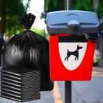 2 Packs 100pcs Black Dog Waste Bags 26" W x 33" l Dog Waste Station Can Liners Heavy Duty Thick Large Poop Bags for Pet Refill Rolls for Doggy Pet Outdoor
