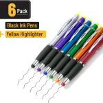 Mr. Pen- 3 in 1 Bible Highlighter Kit, 6 pcs, Colorful Barrels, Yellow Highlighters, Black Pens, Touchscreen Stylus