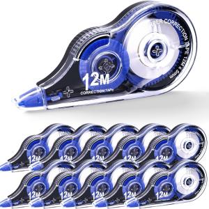 Correction Tape, 10 Pack Correction Tape Easy To Use Applicator for Instant Corrections, 39 ft Each for Study Supplies and Office Products (Blue)