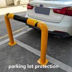 51.2"x 35.4" Hollow Machine Safety Vehicle Industrial Guard Barrier Bollard with Anchor Bolts For Warehouse Roside Traffic Parking Area, 2 Pack, Yellow