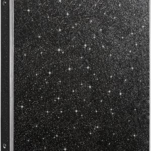 EYROZILL 3 Ring Binders 1 Inch Back to School Supplies Glitter Three Ring Binder to Hold 300 Sheets, Black
