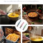 Stainless Steel Anti-Scalding Hot Bowl Dish Plate Gripper Clips Tongs Clamp Holder for Moving Hot Plate or Bowls with Food Out from Instant Pot Microwave Oven (2, Green,Pink)