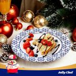 JOLLY CHEF 10 inch Disposable Paper Plates 140 Count, Soak Proof, Cut Proof, Heavy Duty Paper Plates for Everyday Use
