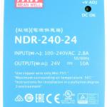 Mean Well NDR-240-24 240W 24VDC 10A AC/DC Industrial DIN Rail Power Supply Single Output Provided by KAINSC Products