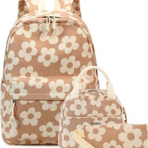 Bluboon School Backpack Set Girls Womens Laptop Bookbag Casual Daypack Fits 15 inch Laptop with Lunch Tote Bag and Pencil Bag