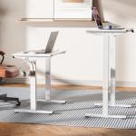 Electric Standing Desk justable Height, 32x20 Inches Sit Stand up Desktop for Home Office, Ergonomic Rising Computer Table with Memory Preset, White