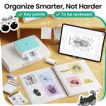 Phomemo M02 Mini Sticker Printer, Portable Thermal Inkless Printer, Sticker Maker Machine with 1 Roll Paper, Print Pod for Learning, Study Notes, Photos, Work, Receipts