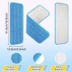 16.5 inch Reusable Mop Ps Microfiber Spray Mop Replacement Hes for Wet/Dry Mops Compatible with Bona Floor Care System (5 Pack)