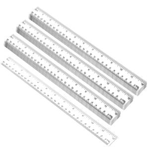 100 Pack Clear Ruler 12 Inch Bulk with Centimeters and Millimeters, Metric Rulers Measuring Drawing Tool for Kids, Ideal Back to School Office Home Supplies
