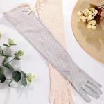 Chuangdi 2 Pairs Women UV Sun Protection Driving Gloves Touchscreen Arm Sun Block Gloves for Outdoor Sports Summer Supplies